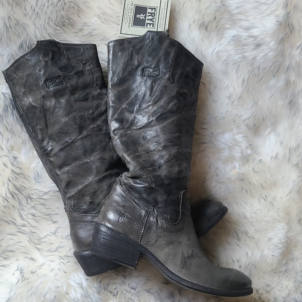 Frye Carson Tab Tall Leather Boots